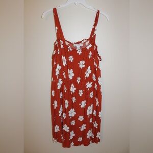 Tropical Floral Mini Orange Sundress Size 2X